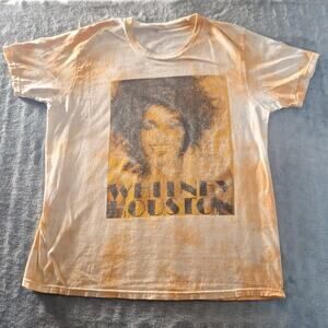 Whitney Houston R&B Pop Singer Music Band Tie Dye T-Shirt Size XL Cotton